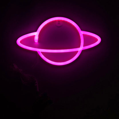 Vivolux | Kids LED Nachtkastje Verlichting Witte Planeet USB Aangedreven Wandlamp met Plastic Kap