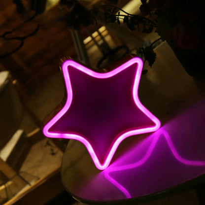 Vivolux | Mädchenzimmer LED Nachtbeleuchtung Cartoon Weiße Nachttischlampe mit Stern Kunststoffschirm