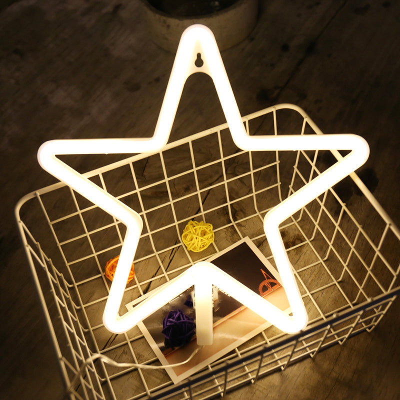 Vivolux | Sterrenraam Plastic Muur Nachtlamp Cartoon LED Witte Nachtkast Lamp voor Decoratie