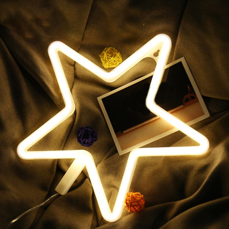 Vivolux | Sterrenraam Plastic Muur Nachtlamp Cartoon LED Witte Nachtkast Lamp voor Decoratie