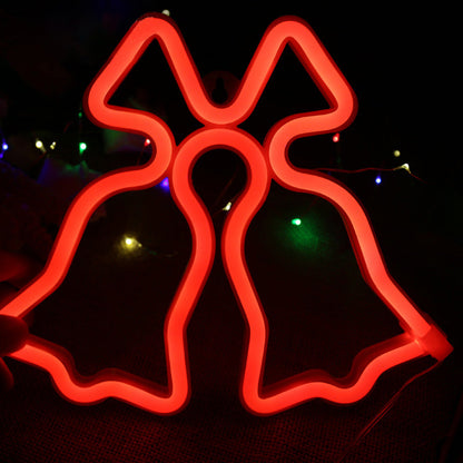 Vivolux | Jingle Bell Mini Nachtlicht Modern Kunststoff LED Weiß Nachttischbeleuchtung für Weihnachten