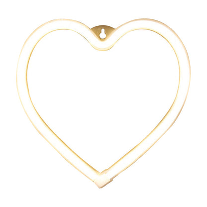 Vivolux | Hartvormige Plastic Nachttafellamp Cartoonstijl LED Witte Wandlamp met UDB Stekkerkabel