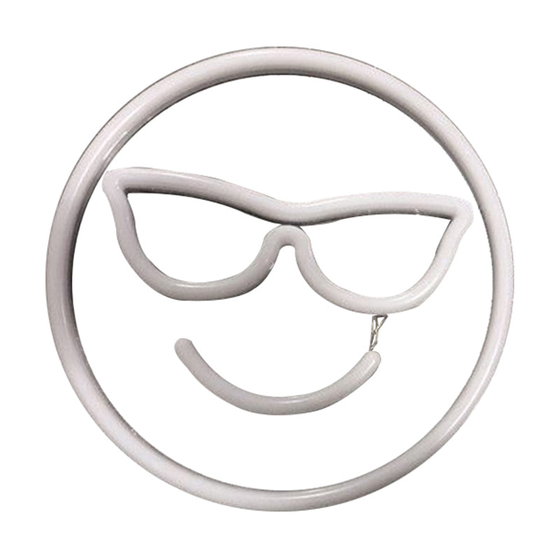 Vivolux | Smiley Mini Nachtkastje Verlichting Hedendaags Plastic USB Aangedreven LED Witte Wandlamp