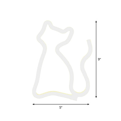 Vivolux | Kreative LED Nachtlicht Weiße Katze USB-betriebene Wandnachtlampe mit Kunststoffschirm