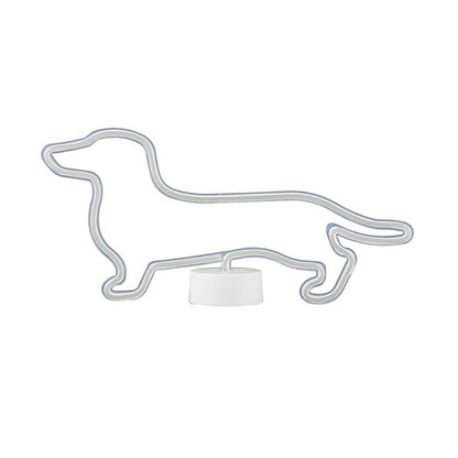 Vivolux | Plastik Hund-förmige Wandlampe Zeitgenössische Batteriebetriebene LED Nachttischlampe in Weiß