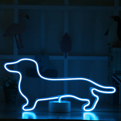 Vivolux | Plastik Hund-förmige Wandlampe Zeitgenössische Batteriebetriebene LED Nachttischlampe in Weiß