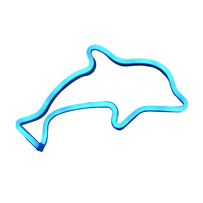 Vivolux | Delfin Jungen Schlafzimmer Wandlicht Kunststoff Kreativ Batterie betrieben LED Nachttischbeleuchtung in Weiß