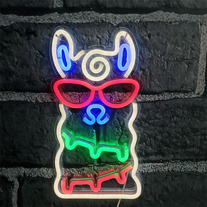 Vivolux | Alpaca Mini Wand Nachtlamp Cartoon Stil Plastik Kinderslaapkamer LED Nachtkastlamp in Weiß