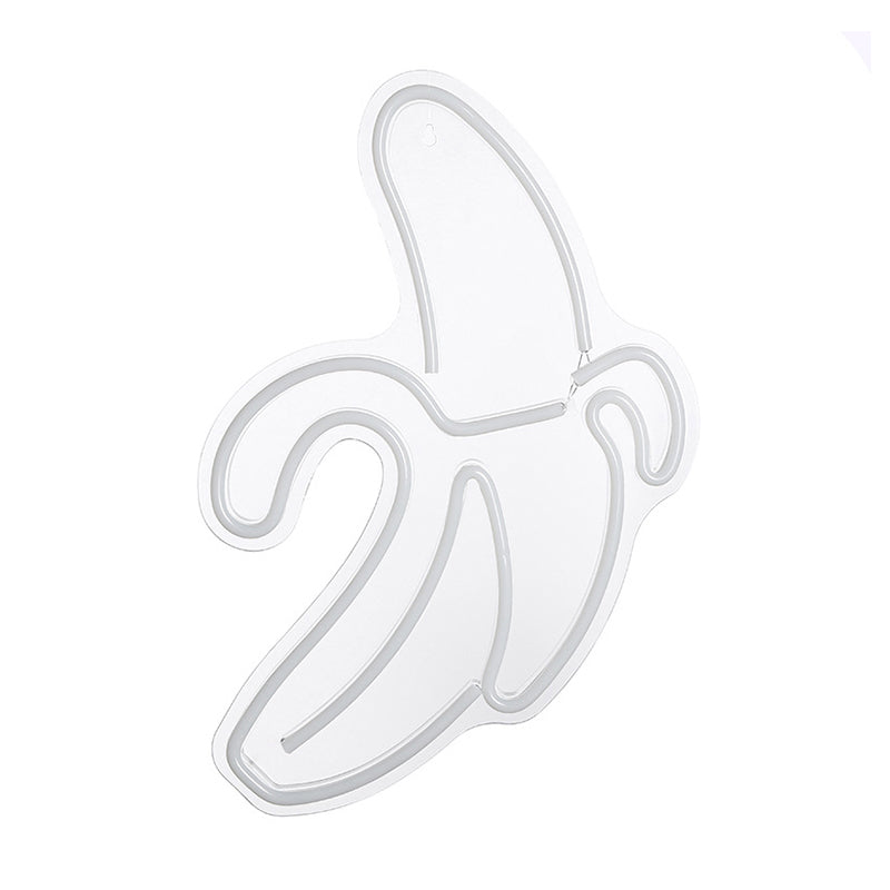 Vivolux | Nordic Banana Wand Nachtlampe Acryl Kinder Schlafzimmer LED Nachttischlicht in Weiß mit USB Plug-in Kabel