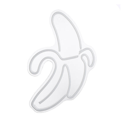 Vivolux | Nordic Banana Wand Nachtlampe Acryl Kinder Schlafzimmer LED Nachttischlicht in Weiß mit USB Plug-in Kabel