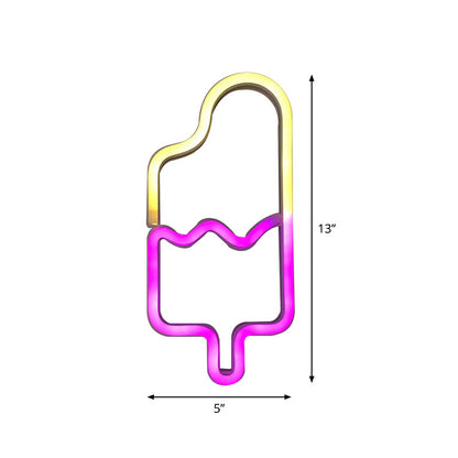 Vivolux | Eiscreme Kunststoff Nachtbeleuchtung Einfachheit LED Weiße Wand Nachtlicht mit Batteriebetrieb