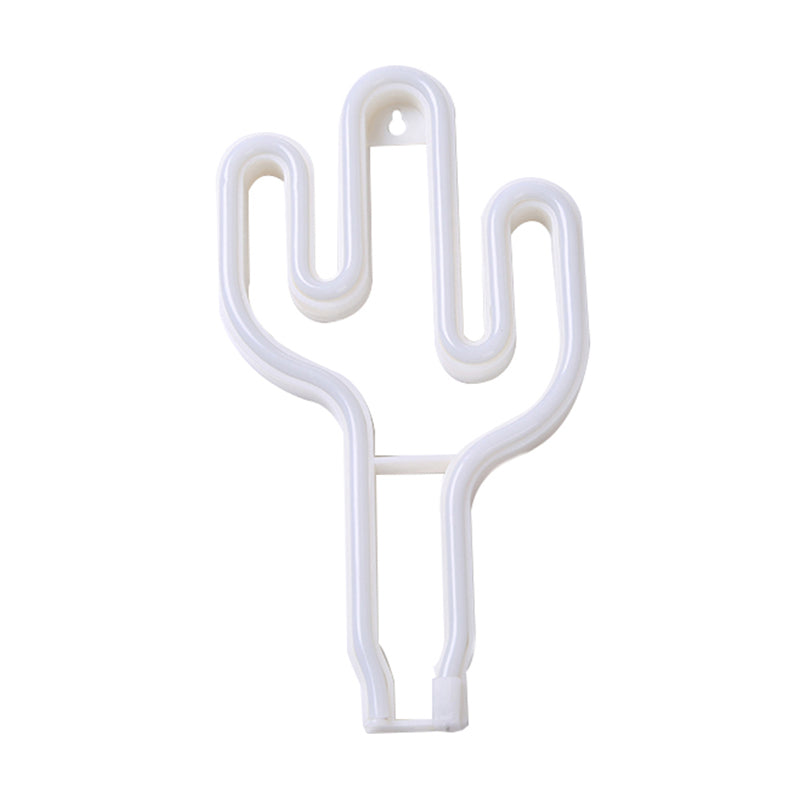 Vivolux | Plastik-Kaktus-Mini-Nachtlampe kreative USB-betriebene LED weiße Wandnachtbeleuchtung