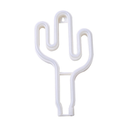 Vivolux | Plastik-Kaktus-Mini-Nachtlampe kreative USB-betriebene LED weiße Wandnachtbeleuchtung
