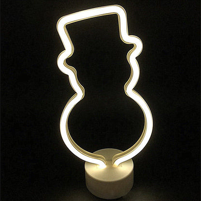 Vivolux | Weihnachtselement Nachtlicht Cartoon-Stil Plastik Kinderzimmer LED Wand Nachtbeleuchtung in Weiß