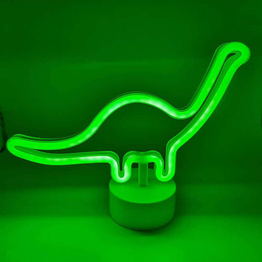 Vivolux | Dinosaurier Nachttischlampe Minimalistisch Kunststoff LED Weiß Nachttischbeleuchtung für Jungen Schlafzimmer