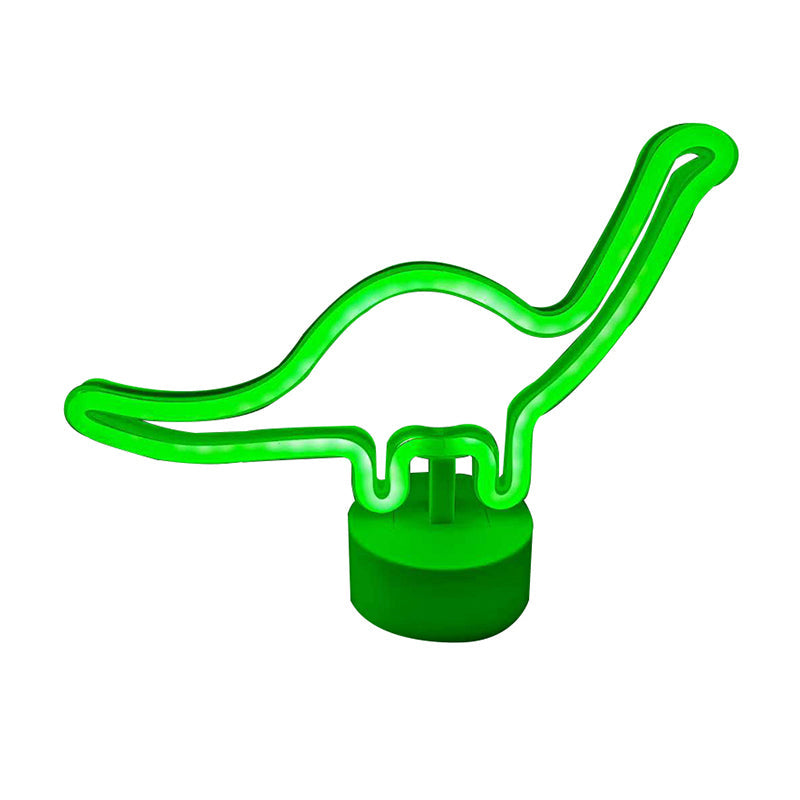 Vivolux | Dinosaurier Nachttischlampe Minimalistisch Kunststoff LED Weiß Nachttischbeleuchtung für Jungen Schlafzimmer