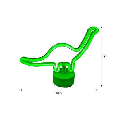 Vivolux | Dinosaurier Nachttischlampe Minimalistisch Kunststoff LED Weiß Nachttischbeleuchtung für Jungen Schlafzimmer