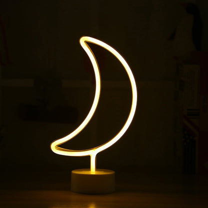 Vivolux | Maanvormige Tafellamp Hedendaags Plastic Batterij Aangedreven LED Witte Nachtverlichting