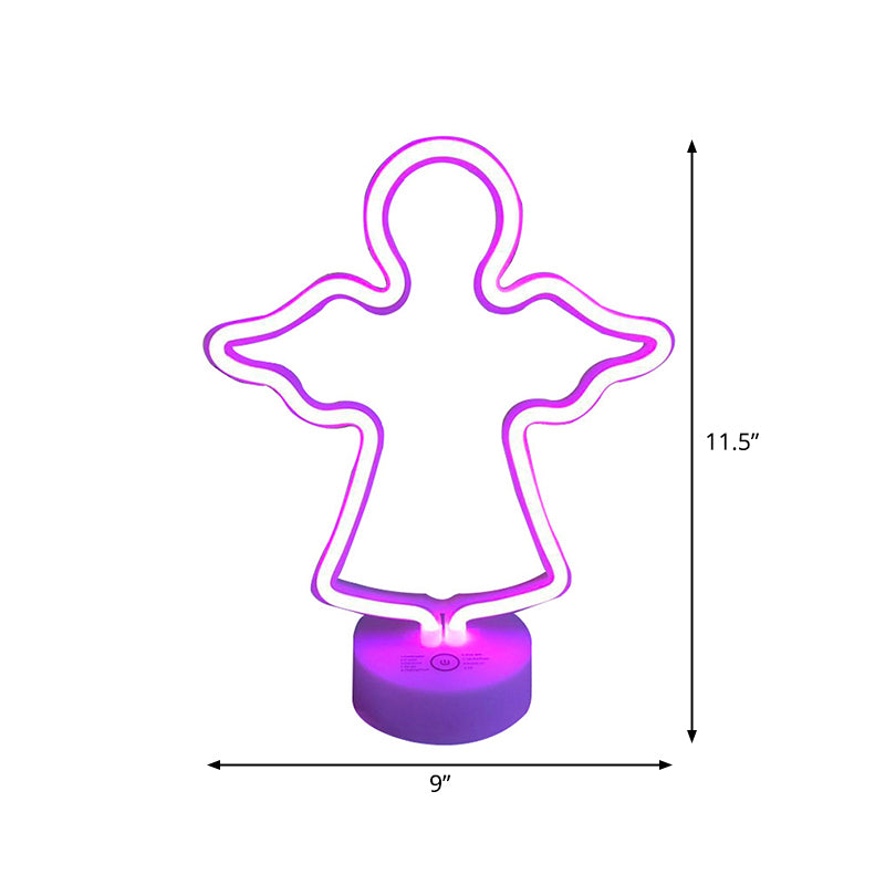 Vivolux | Einfache geometrische Nachbeleuchtung Kunststoff Batterie LED Schlafzimmer Nachttischlampe in Weiß