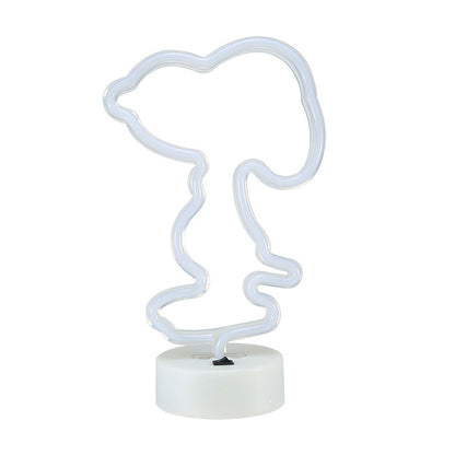 Vivolux | Animal Kids Schlafzimmer Nachttischlampe Kunststoff Batterie LED Kreative Nachttischbeleuchtung in Weiß