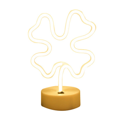 Vivolux | Animal Kids Schlafzimmer Nachttischlampe Kunststoff Batterie LED Kreative Nachttischbeleuchtung in Weiß