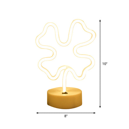 Vivolux | Animal Kids Schlafzimmer Nachttischlampe Kunststoff Batterie LED Kreative Nachttischbeleuchtung in Weiß