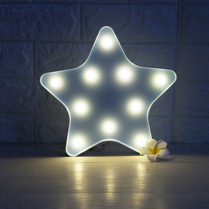 Vivolux | Sterren Nachttafel Licht Moderne Kunststof Batterij Aangedreven LED Wand Nachthell verlichting