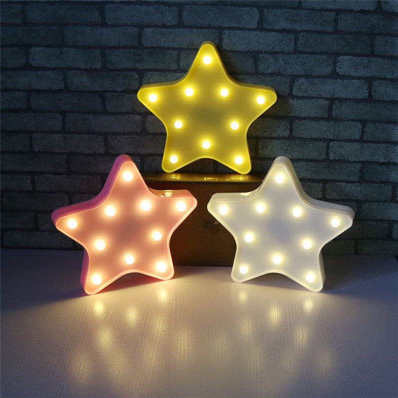Vivolux | Sterren Nachttafel Licht Moderne Kunststof Batterij Aangedreven LED Wand Nachthell verlichting