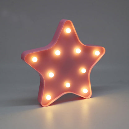 Vivolux | Sterren Nachttafel Licht Moderne Kunststof Batterij Aangedreven LED Wand Nachthell verlichting
