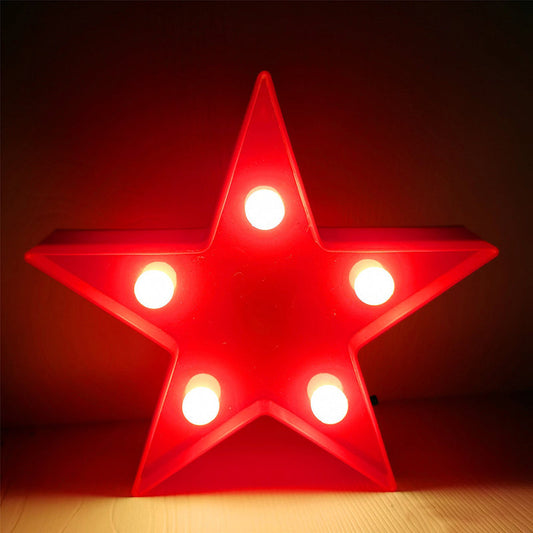 Vivolux | Plastic Pentagram Nachtstandlamp Minimalistische LED Nachtlamp voor Meisjes Slaapkamer