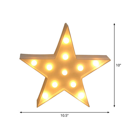 Vivolux | Pentacle Baby Schlafzimmer Nachttischlampe Kunststoff Modern Stil LED Nachbeleuchtung in Gelb