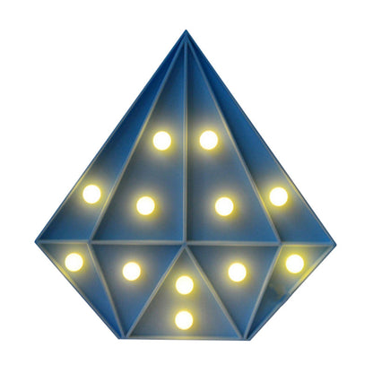 Vivolux | Plastic Diamond Nachtbeleuchtung Zeitgenössische Batteriebetriebene LED Wandnachtlicht