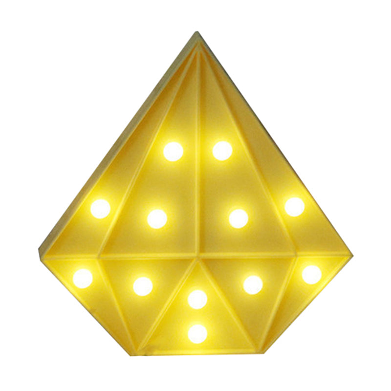 Vivolux | Plastic Diamond Nachtbeleuchtung Zeitgenössische Batteriebetriebene LED Wandnachtlicht