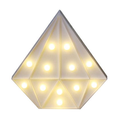 Vivolux | Plastic Diamond Nachtbeleuchtung Zeitgenössische Batteriebetriebene LED Wandnachtlicht
