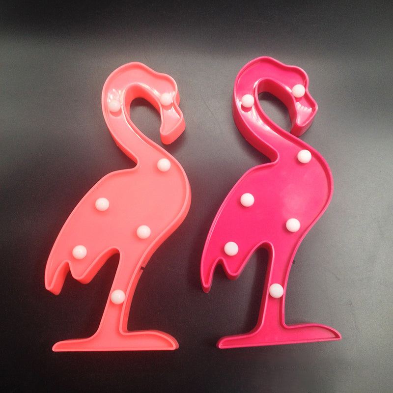 Vivolux | Flamingo Nachtlampe Moderner Stil Kunststoff Pink Finish Batterie LED Wand Nachtbeleuchtung