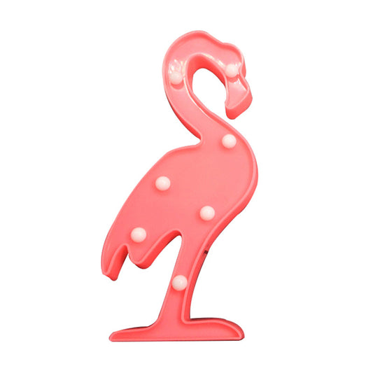 Vivolux | Flamingo Nachtlampe Moderner Stil Kunststoff Pink Finish Batterie LED Wand Nachtbeleuchtung