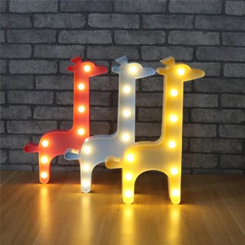 Vivolux | Giraffe Plastic Nachtkastje Licht Cartoon Stijl LED Muur Nachtverlichting voor Bedzijde