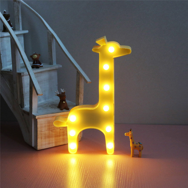 Vivolux | Giraffe Plastic Nachtkastje Licht Cartoon Stijl LED Muur Nachtverlichting voor Bedzijde