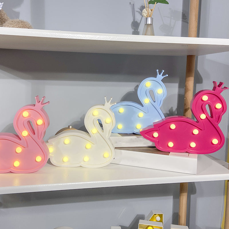 Vivolux | Kunststof Zwanen Wand Nachtlamp Hedendaagse LED Nachtverlichting voor Kinderkamer