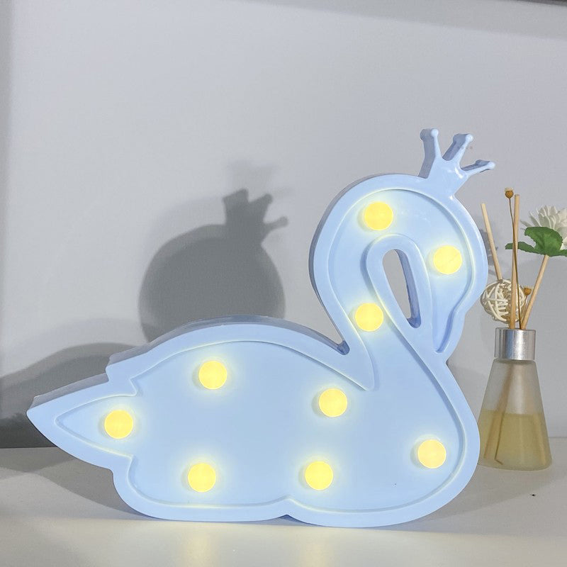 Vivolux | Kunststof Zwanen Wand Nachtlamp Hedendaagse LED Nachtverlichting voor Kinderkamer