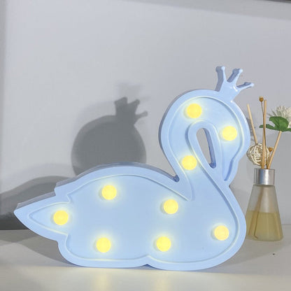 Vivolux | Kunststof Zwanen Wand Nachtlamp Hedendaagse LED Nachtverlichting voor Kinderkamer