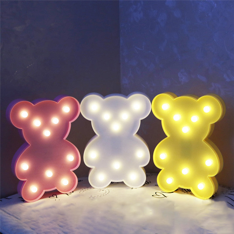 Vivolux | Eenvoudige LED Muur Nachtlamp Bear Nachtkastlamp met Plastic Lampenkap voor Kinderkamer