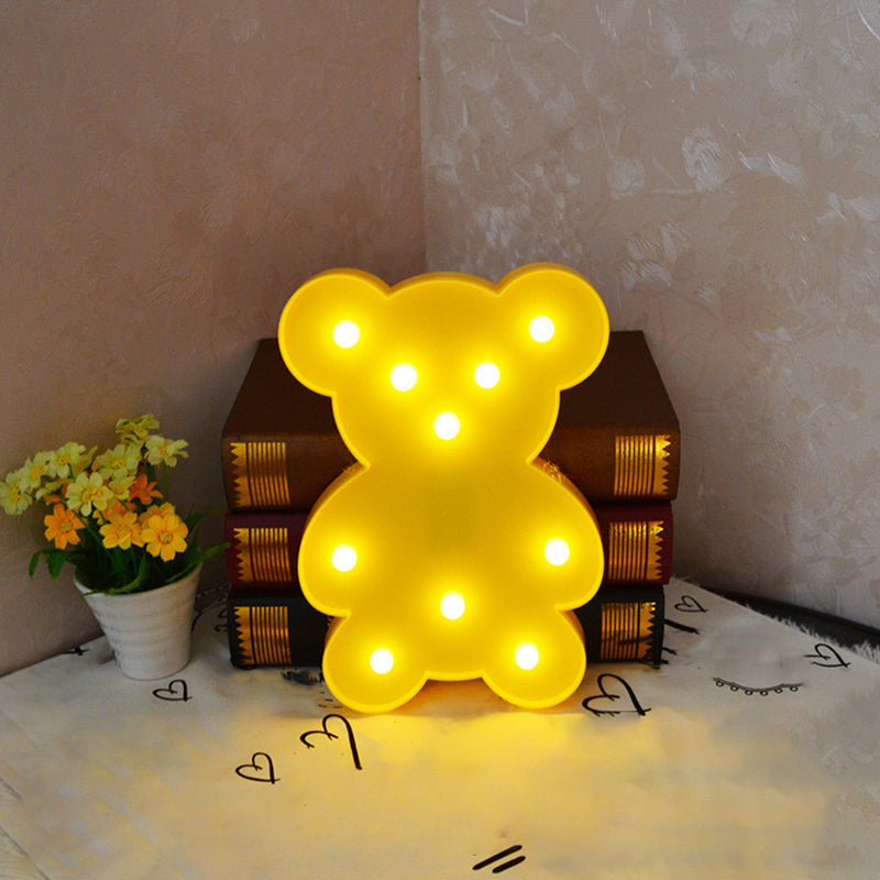 Vivolux | Eenvoudige LED Muur Nachtlamp Bear Nachtkastlamp met Plastic Lampenkap voor Kinderkamer