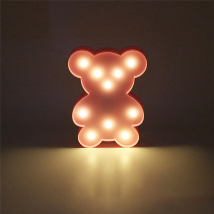 Vivolux | Eenvoudige LED Muur Nachtlamp Bear Nachtkastlamp met Plastic Lampenkap voor Kinderkamer