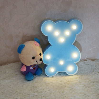 Vivolux | Eenvoudige LED Muur Nachtlamp Bear Nachtkastlamp met Plastic Lampenkap voor Kinderkamer