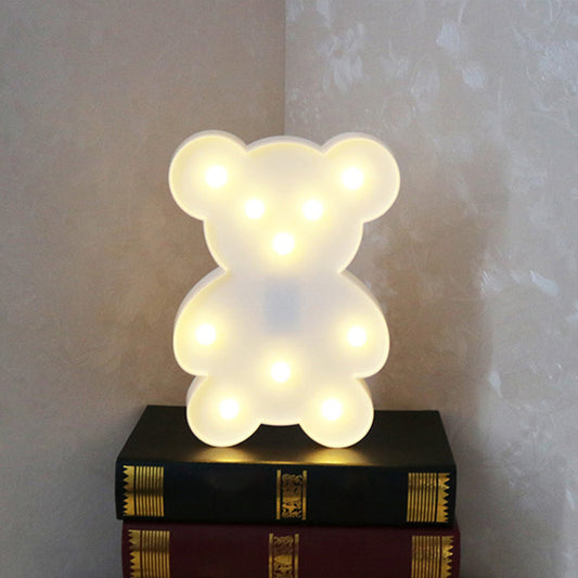 Vivolux | Eenvoudige LED Muur Nachtlamp Bear Nachtkastlamp met Plastic Lampenkap voor Kinderkamer
