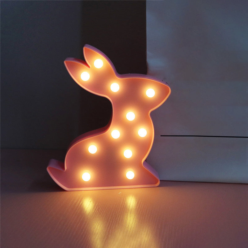 Vivolux | Hasenförmige Nachttischlampe Zeitgenössisches Kunststoff Baby Schlafzimmer LED Nachttischlicht