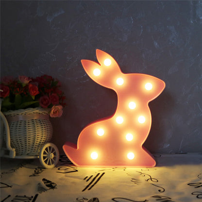 Vivolux | Hasenförmige Nachttischlampe Zeitgenössisches Kunststoff Baby Schlafzimmer LED Nachttischlicht