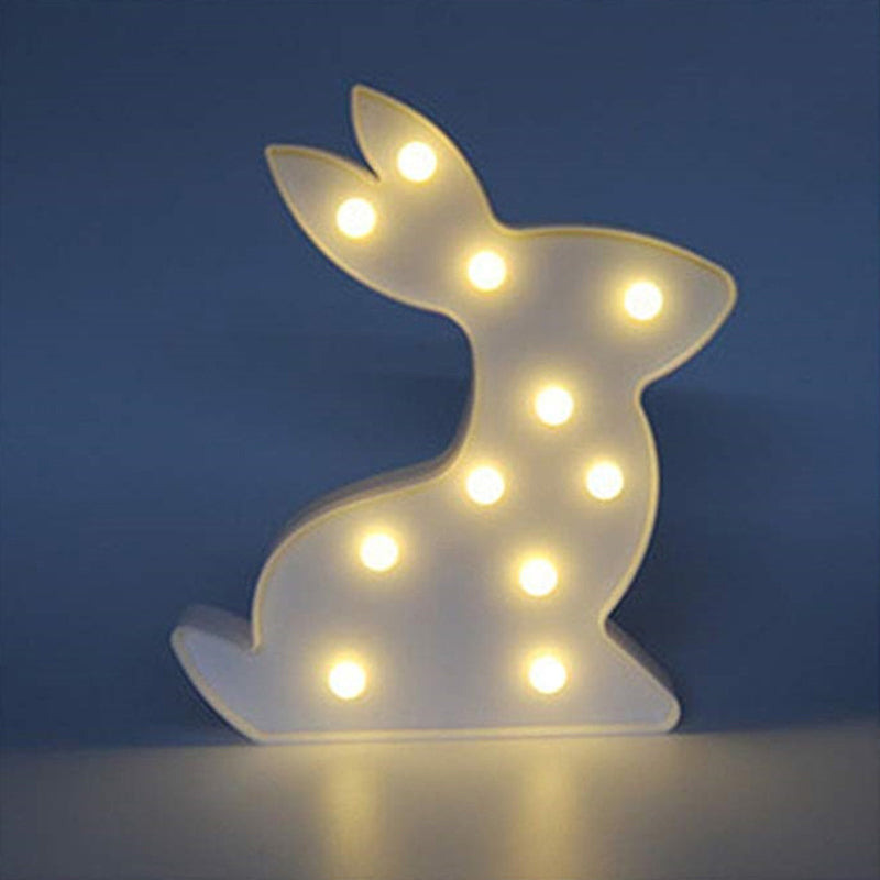 Vivolux | Hasenförmige Nachttischlampe Zeitgenössisches Kunststoff Baby Schlafzimmer LED Nachttischlicht