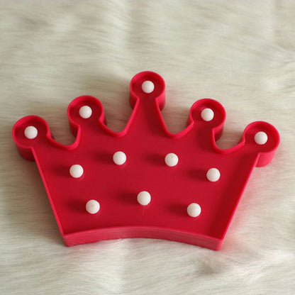 Vivolux | Plastic Crown Nachtkastje Lamp Cartoon Stil Batterij Aangedreven LED Nachtverlichting
